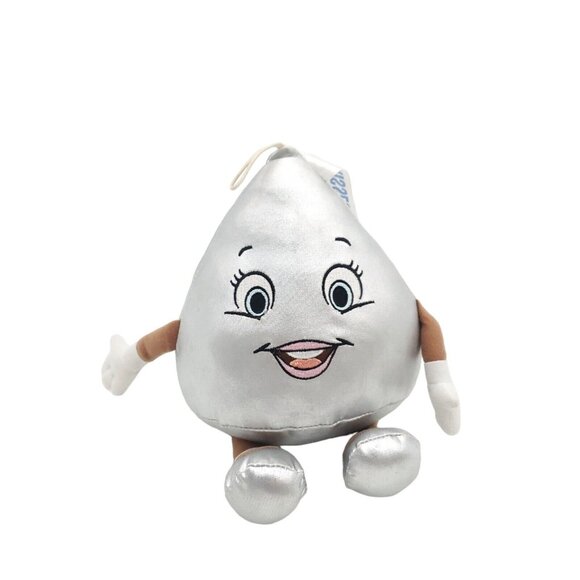 9” HERSHEY’S KISS GIRL‎ PLUSH Chocolate Stuffed Animal Park Souvenir Toy Silver - Picture 1 of 5